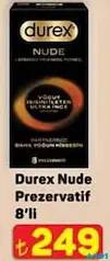 DUREX NUDE PREZERVATİF 8'Lİ fiyat ve kampanya bilgisi